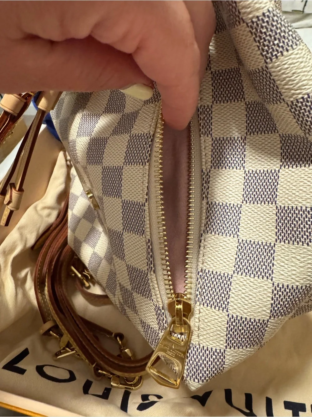 Louis Vuitton Damier Azur Sperone BB Mini Backpack